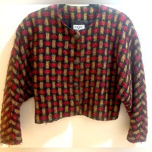 Vintage Cropped Wool Blazer